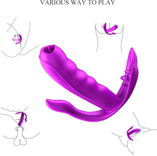 Kinksters Πρωκτική Σφήνα με Δυνατότητα Ασύρματης Λειτουργίας και Δόνηση Μωβ
