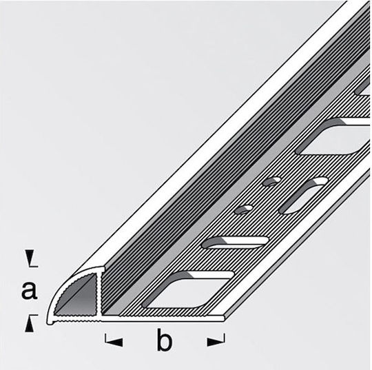 Alfer Aluminium Profile PVC for Tiles 250x1.95x0.8cm