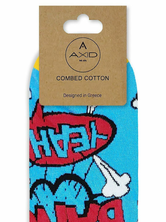 Axidwear Pop Art Socks Light Blue