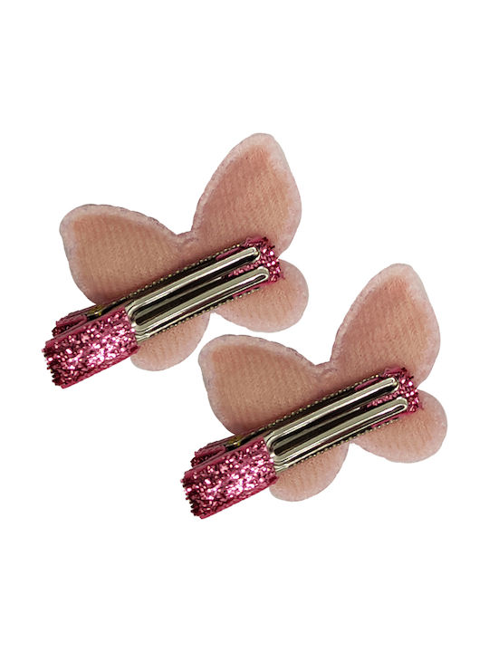 Gift-Me Set Kinderhaarklammern mit Haarspange Tier in Rosa Farbe