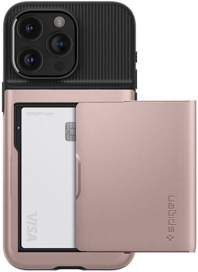 Spigen Slim Armor CS Back Cover Σιλικόνης 2mm Ροζ Χρυσό (iPhone 15 Pro)