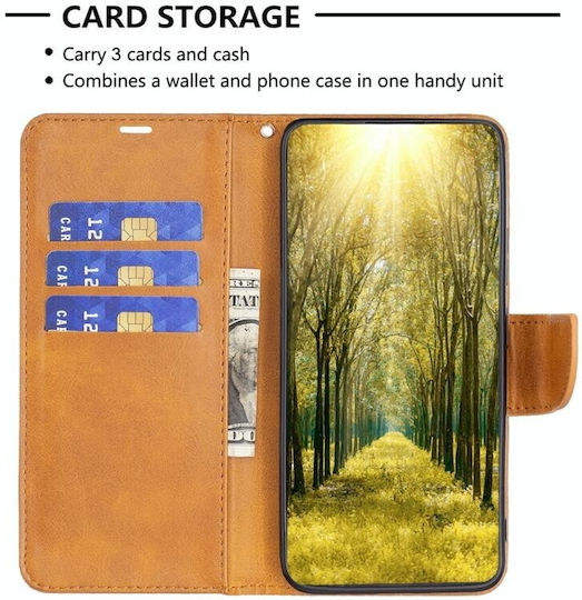 Lambskin Texture Wallet Galben (Oppo A98)