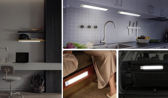 Aigostar Rechargeable LED Light for Cabinets with Battery Powered and Motion Sensor 1pcs