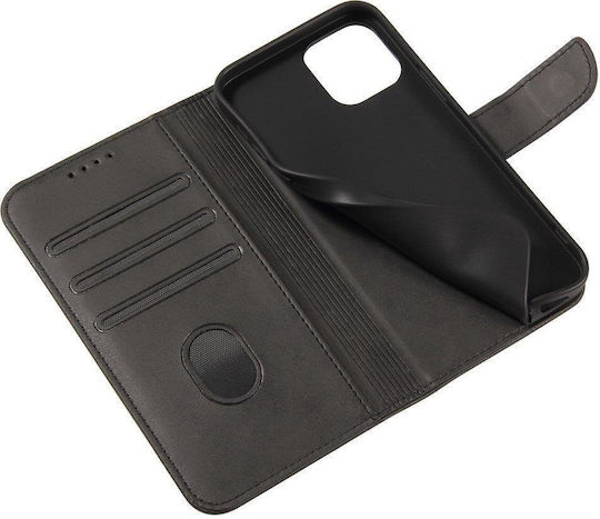Magnet Back Cover Σιλικόνης / Δερμάτινο Μαύρο (Oppo Find X5 Pro)