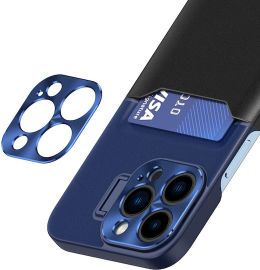 Cover Card Wallet Leather Blue (Galaxy S23)