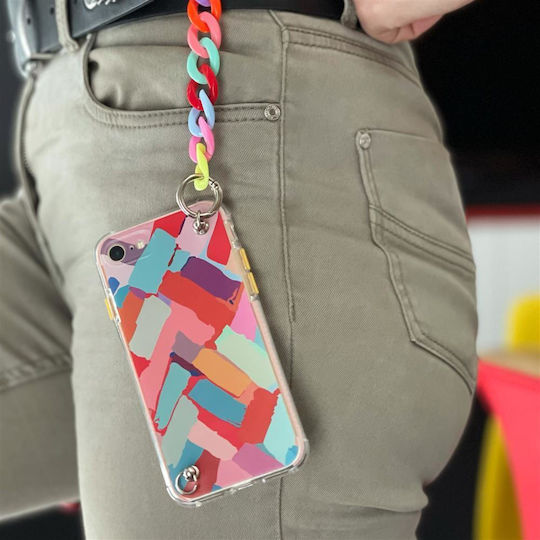Color Chain Back Cover Plastic Multicolour (Galaxy A12)