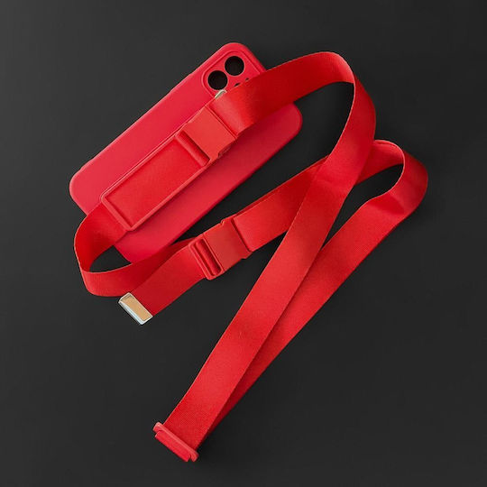Rope Back Cover Σιλικόνης με Λουράκι Ροζ (Redmi Note 11 Pro)