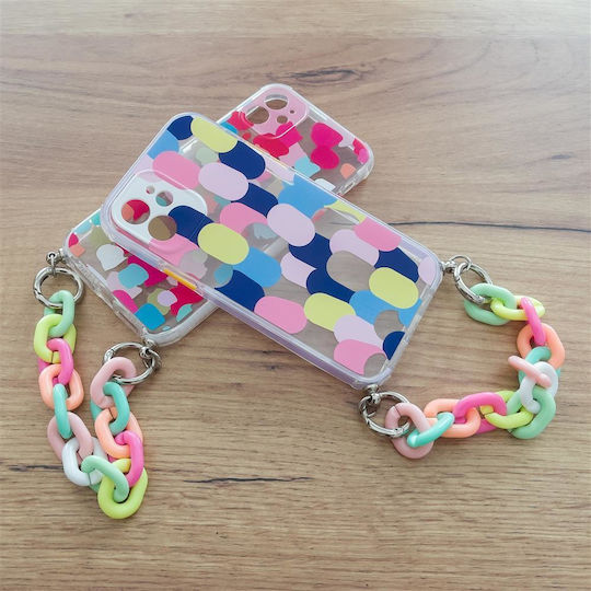 Color Chain Back Cover Plastic Multicolour (Galaxy A12)