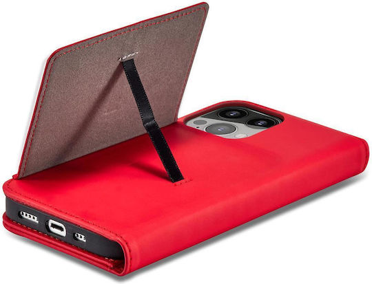 Magnet Card Книга Силикон / Кожа Червен (Galaxy S23)