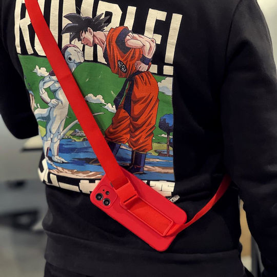 Rope Back Cover Σιλικόνης με Λουράκι Ροζ (Poco M4 Pro 5G / Redmi Note 11s 5G)