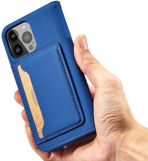 Magnet Card Book Σιλικόνης / Δερμάτινο Μπλε (Galaxy S23)