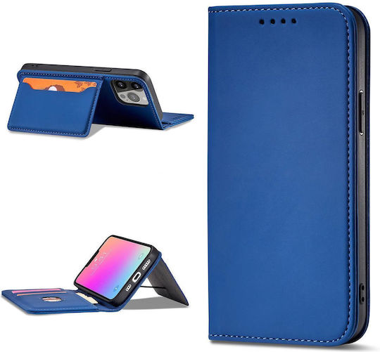Magnet Card Book Σιλικόνης / Δερμάτινο Μπλε (Galaxy S23)