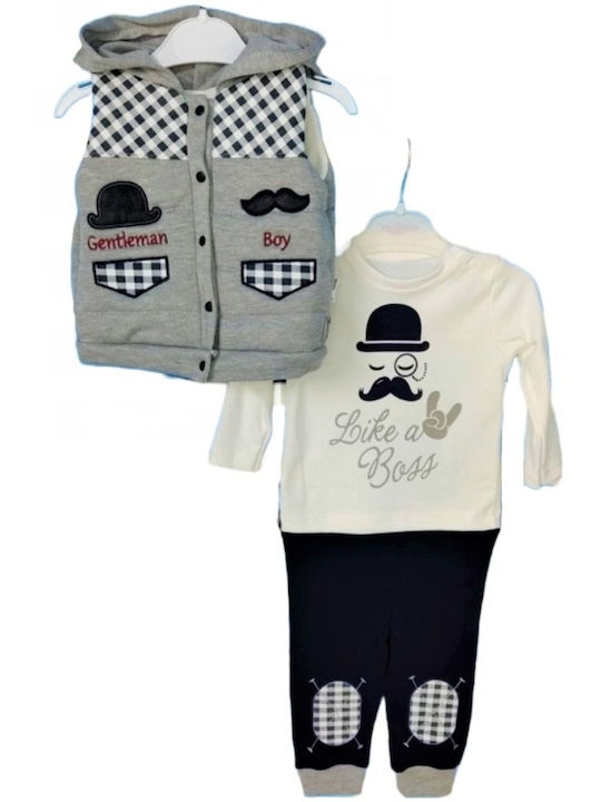 TakTakBaby Kids Set with Pants & Jacket Winter 3pcs White