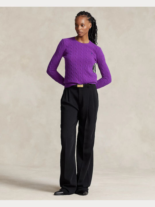 Ralph Lauren Cable-knit Femeie Mânecă lungă Pulover Lână Violet