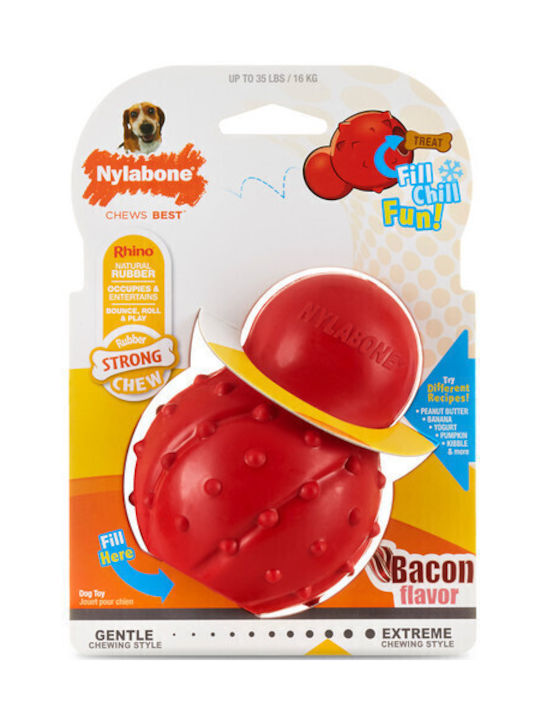 Nylabone Bone Toy Dog Chewable made of Rubber with Flavor Bacon Large