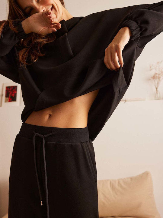 Ysabel Mora Winter Women's Pyjama Pants Black