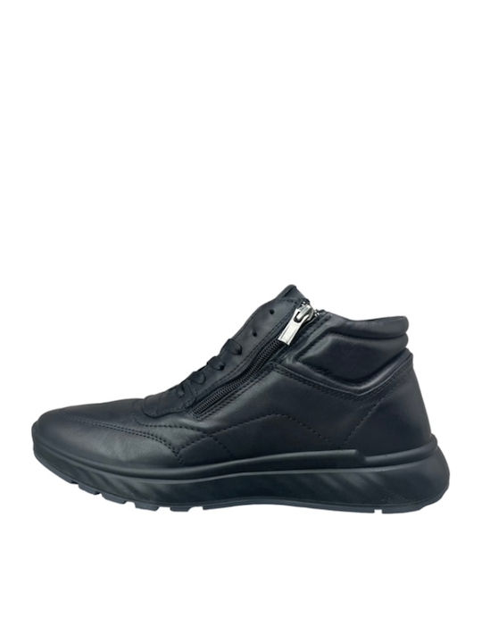 Leather Black Men's Boots Anatomical