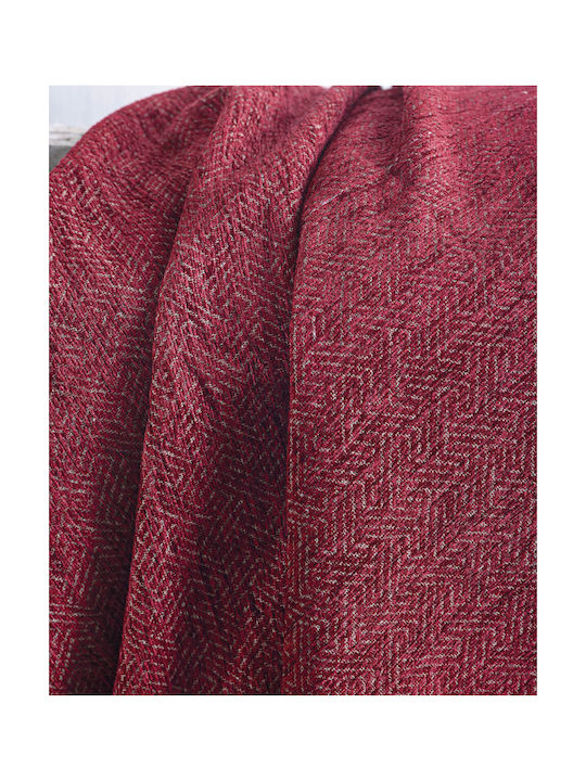 Rythmos Dekorativer Kissenbezug Avida aus 100% Baumwolle Burgundisch 40x40cm