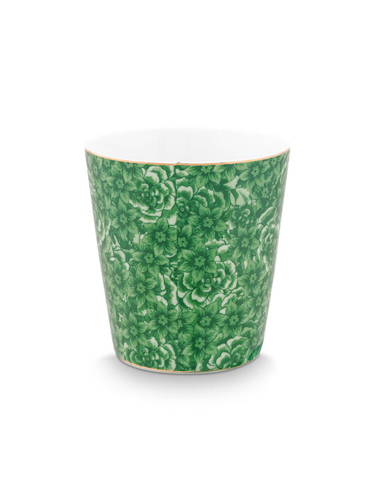 PiP Studio Royal Flower Green Κούπα από Πορσελάνη Πράσινη 230ml