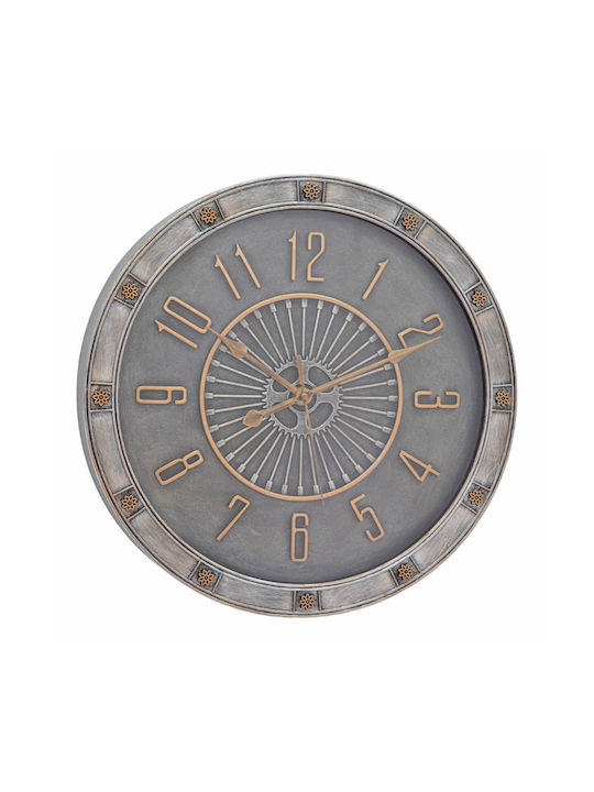 Ankor Silent Antique Wall Clock Plastic Gray