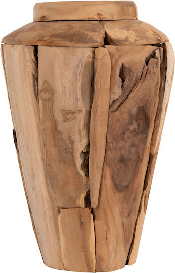 HomeMarkt Vază Decorativă Lemn Zenia Galben 20x8x40cm 1buc