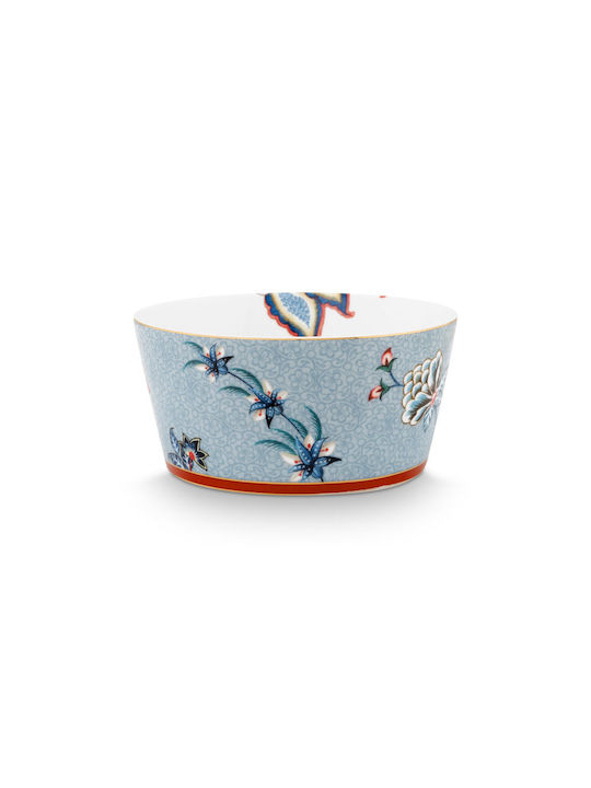 PiP Studio Flower Festival Serving Bowl Round made of Porcelain Blue