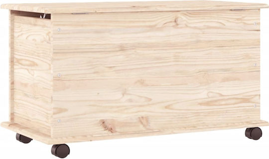 vidaXL Διακοσμητικό Μπαούλο Ξύλινο Καφέ 73x39.5x44εκ.