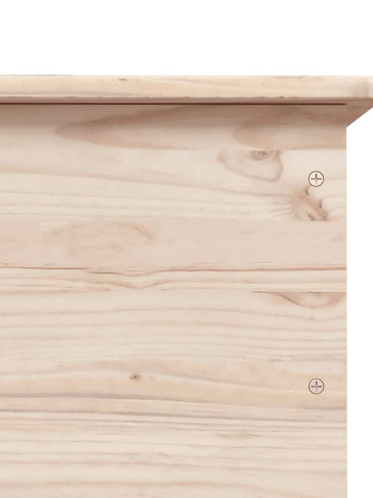 vidaXL Wooden Decorative Trunk Brown 73x39.5x44cm