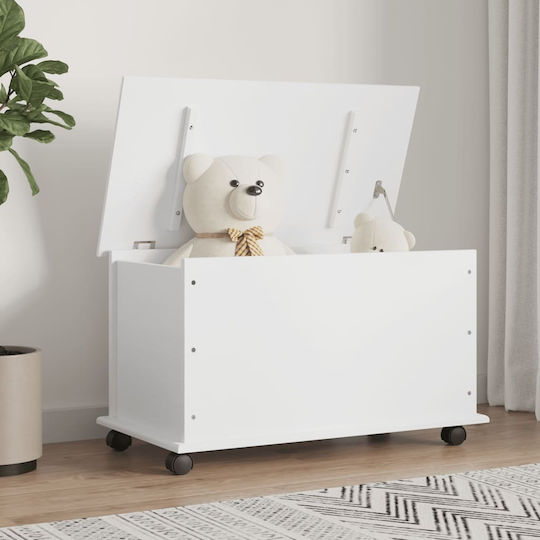 vidaXL Διακοσμητικό Μπαούλο Ξύλινο Λευκό 73x39.5x44εκ.