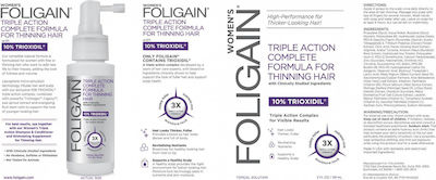 Foligain Women's Triple Action Formula Lotion Against Hair Loss for Thin Hair (1x59ml)