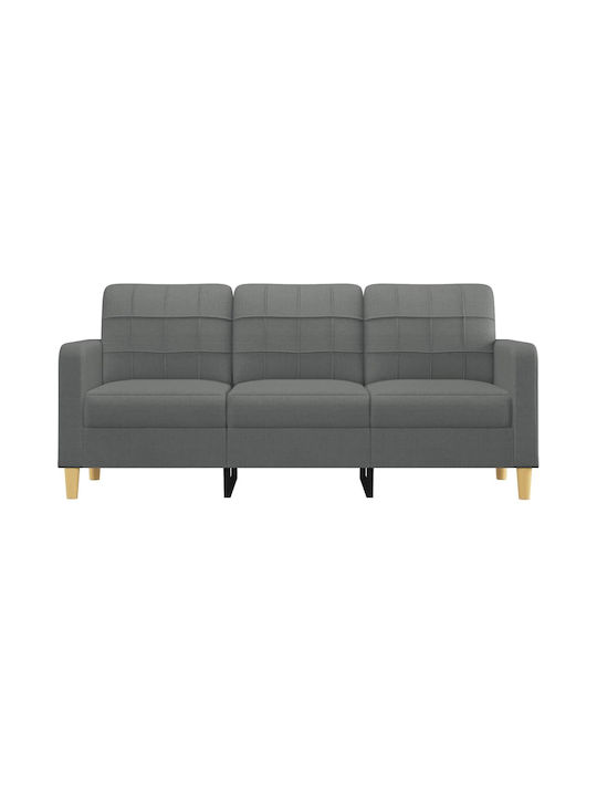 Dreisitzer Sofa Dunkles Grau 198x77x80cm