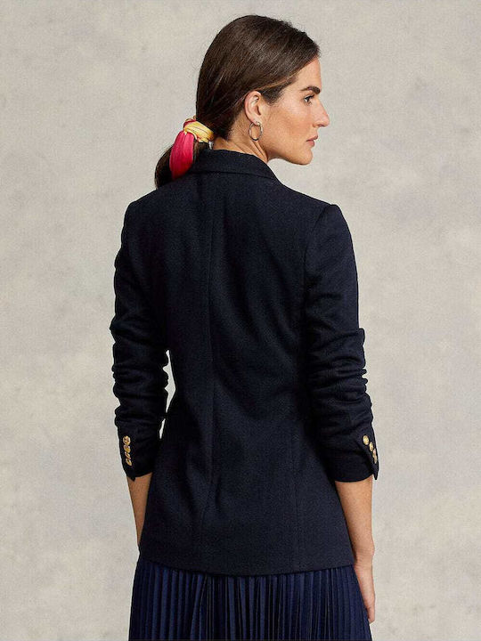 Ralph Lauren Γυναικείο Σταυρωτό Σακάκι Χρυσό