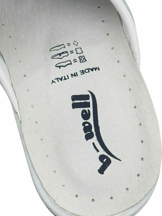 B-Well Aerial Femei Din piele Sabot Albe