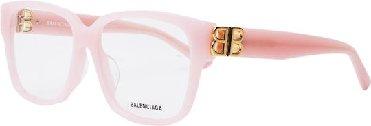 Balenciaga Damen Acetat Brillengestell Rosa BB0104O-004