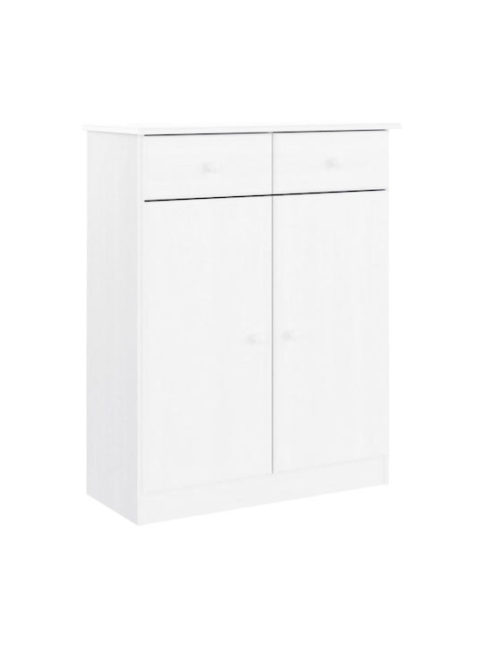 Schuhschrank aus Massivholz 77x35x96cm