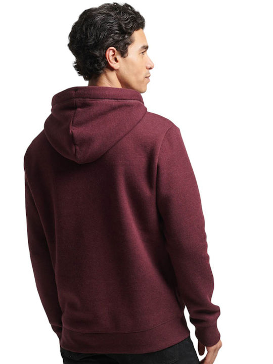 Superdry M D5 Ovin Essential Logo Men's Sweatshirt with Hood Burgundy