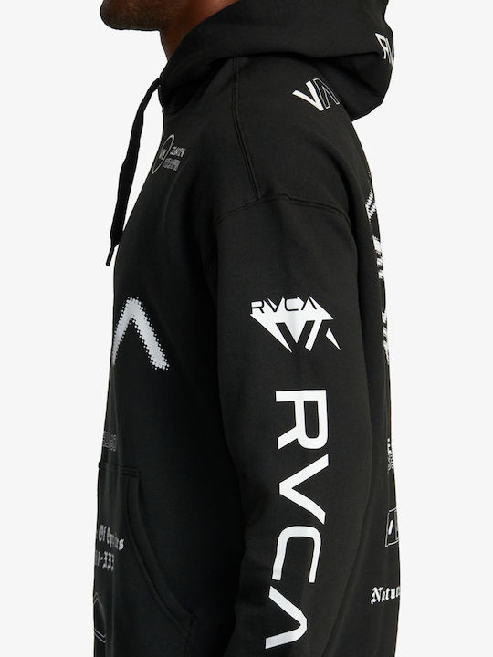 RVCA Мъжки Суитшърт с Качулка Черно