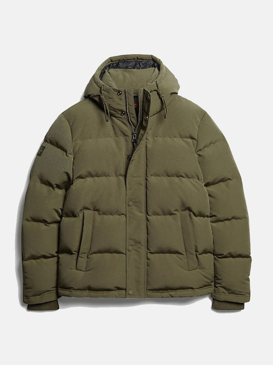 Everest Short Winter Jacket Puffer Khaki