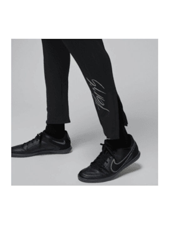 Ποδοσφαιρικό Παντελόνι Φόρμας Dri-Fit με Λάστιχο Μαύρο