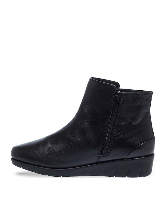 Leather Women's Ankle Boots Black