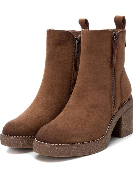 Wildleder Stiefeletten Damen Braun