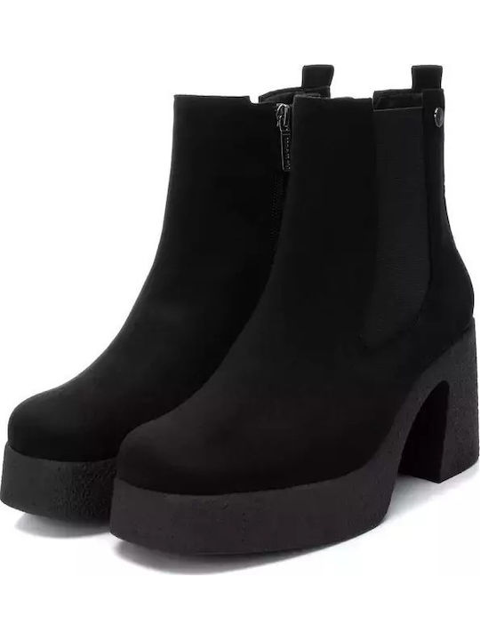 Wildleder Stiefeletten Damen Schwarz