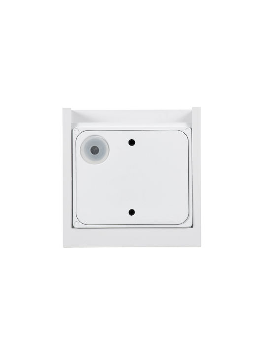 GloboStar Axis-s Wall-Mounted Outdoor Ceiling Lamp LED IP65 10W with Cool White Light Double Beam 10x10x10cm