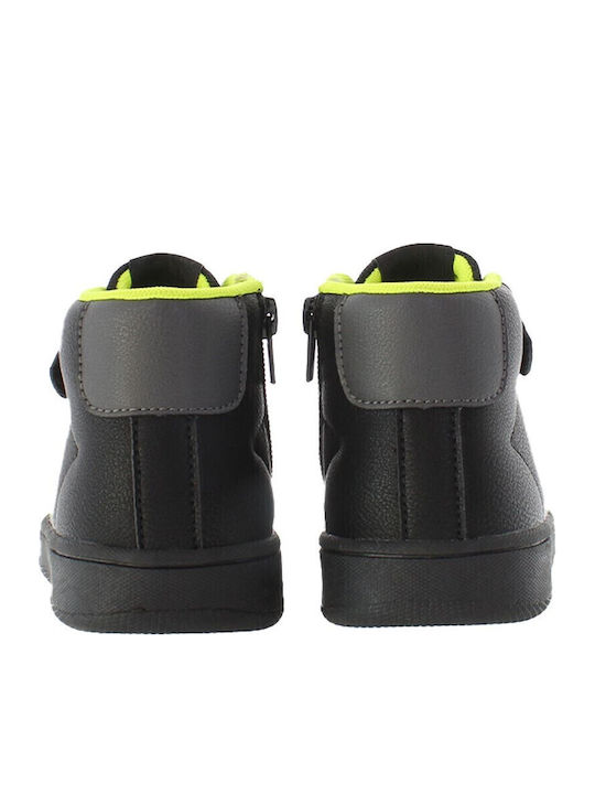 Παιδικά Sneakers High με Σκρατς Μαύρα