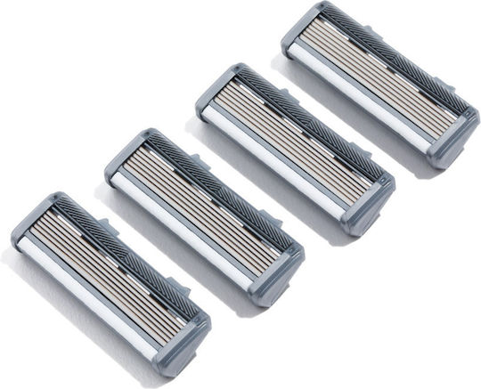 Realshave Handle and Replacement Heads with 6 Blades for Sensitive Skin 8pcs