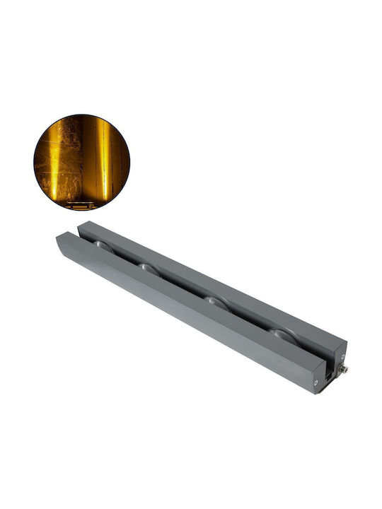 GloboStar Lampa De Podea Pentru Exterior LED Mașină De Spălat Pe Perete 36W Cu Lumină Alb Cald IP67 Gri
