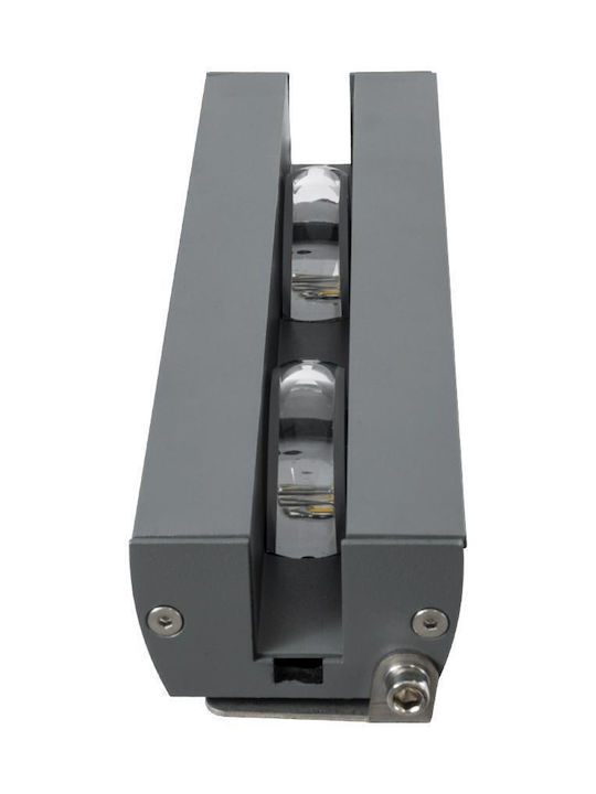 GloboStar Lampa De Podea Pentru Exterior LED Mașină De Spălat Pe Perete 18W Cu Lumină Alb Cald IP67 Gri