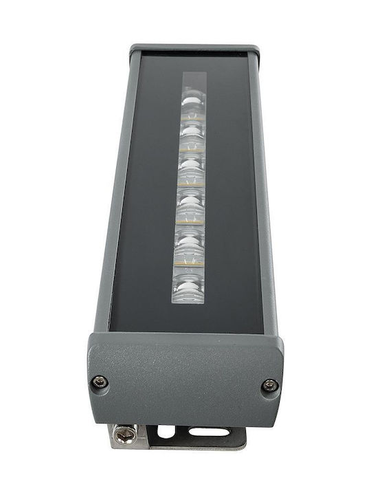 GloboStar Lampa De Podea Pentru Exterior LED Mașină De Spălat Pe Perete 18W Cu Alb Cald IP67 Gri
