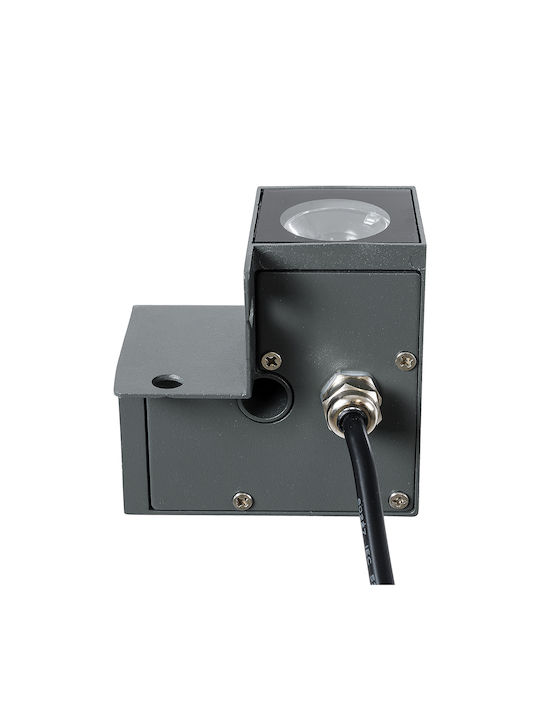 GloboStar Walllightdona Lampă De Podea Pentru Exterior LED Mașină De Spălat Pe Perete 10W Cu Lumină Bianco Reglabilă IP66 Portocalie