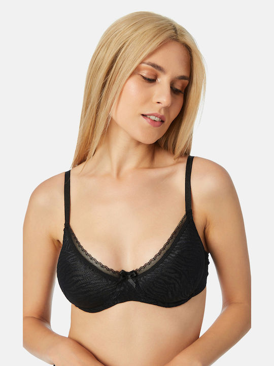 Minerva Bra Underwire Black